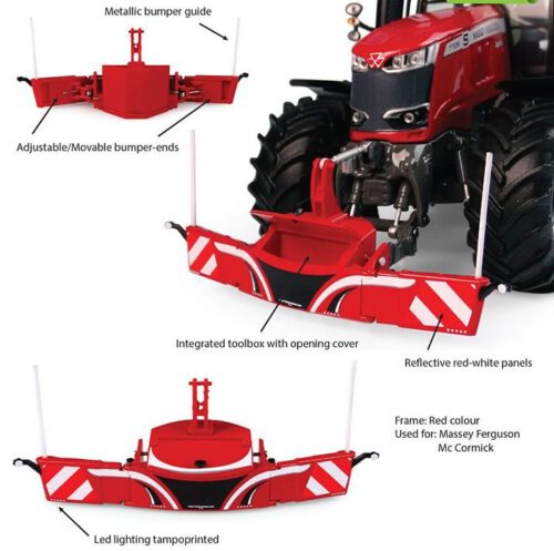 Tractorbumper Safety Weight 800Kg Rood