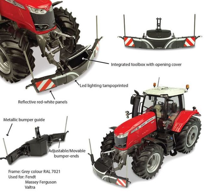 Tractorbumper Safety Weight 800 Kg Grijs