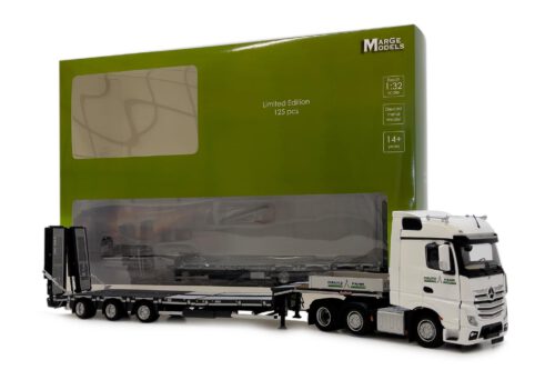 Mercedes Benz Actros 6×2 met Nooteboom Semi Dieplader (Metalen platen) Deutz Editie