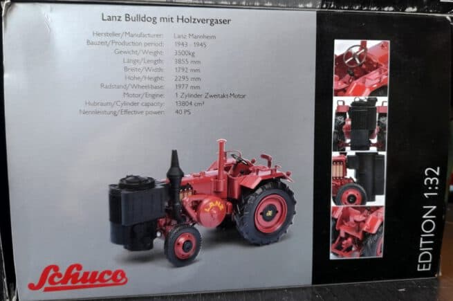 Lanz Bulldog met Holzvergaser Rood