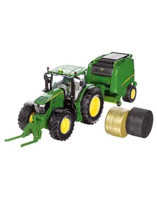 John Deere 6175R met Balenpers