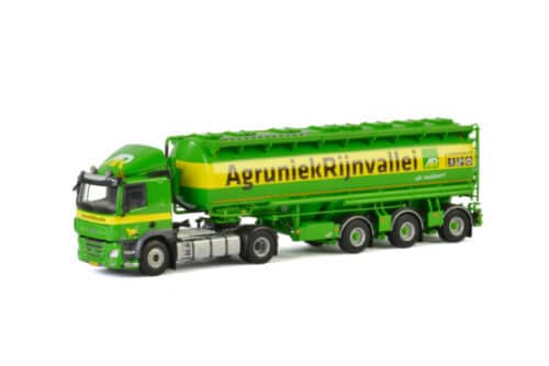 AgruniekRijnVallei; DAF CF Slaapcabine 4x2 Bulk Aanhangwagen Dierenvoer - 3 Assen WSI 010-2480