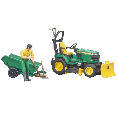 Bruder John Deere Zitmaaier met Tuinman Bruder 62104