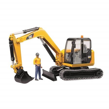 Cat Minibagger met Speelfiguur Bruder 2466