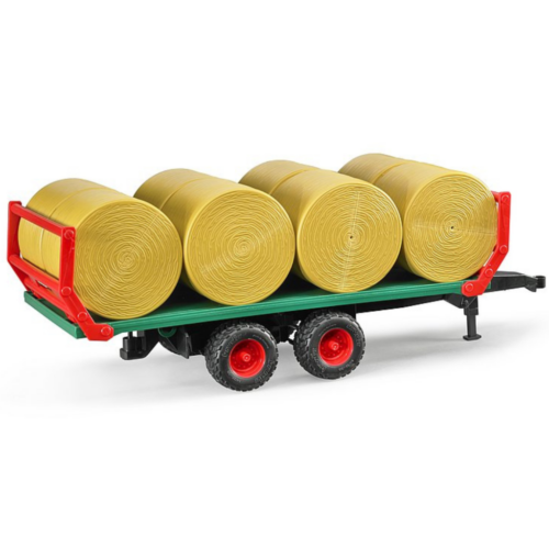 Bruder Balentransporter met 8 Ronde Hooibalen Bruder 2220