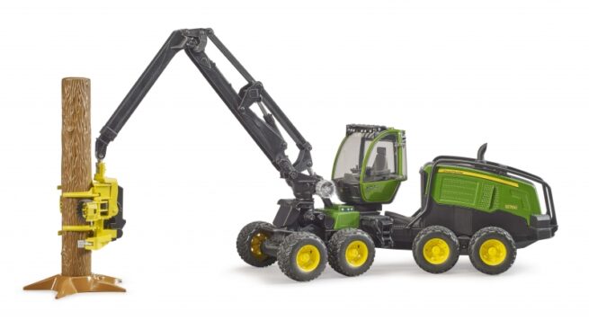 Bruder John Deere 1270 G Oogster met Boomstam Bruder 2135