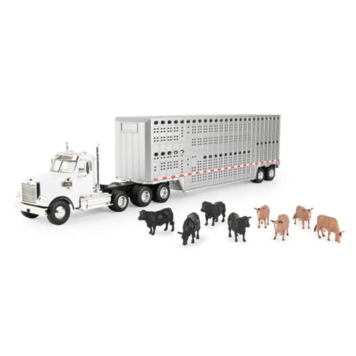 Freightliner 122SD semi met Veetrailer en Vee ERTL47362