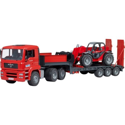 Bruder MAN TGA Dieplader met Manitou MLT633 Verreiker Bruder 2774